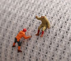 Thảm Sợi Lông Len Họa Tiết Hình Học Nâu Trang Trí Phòng Ngủ