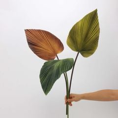 Cành Lá Chuối PU Quạt Nhọn Decor Bình Hoa