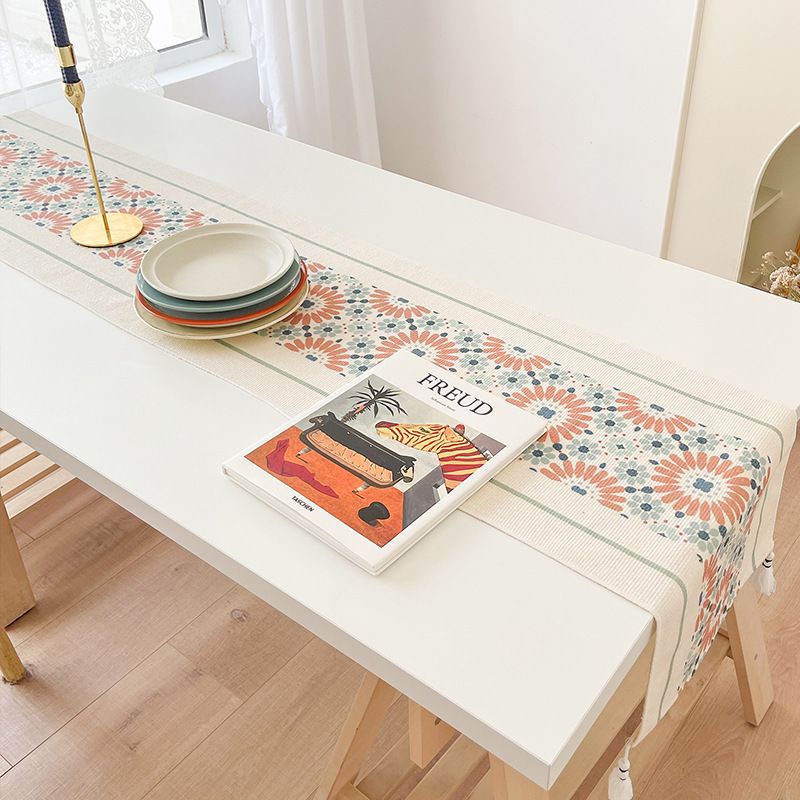 Khăn Trải Bàn Table Runner Canvas Phong Cách Nhật Bản