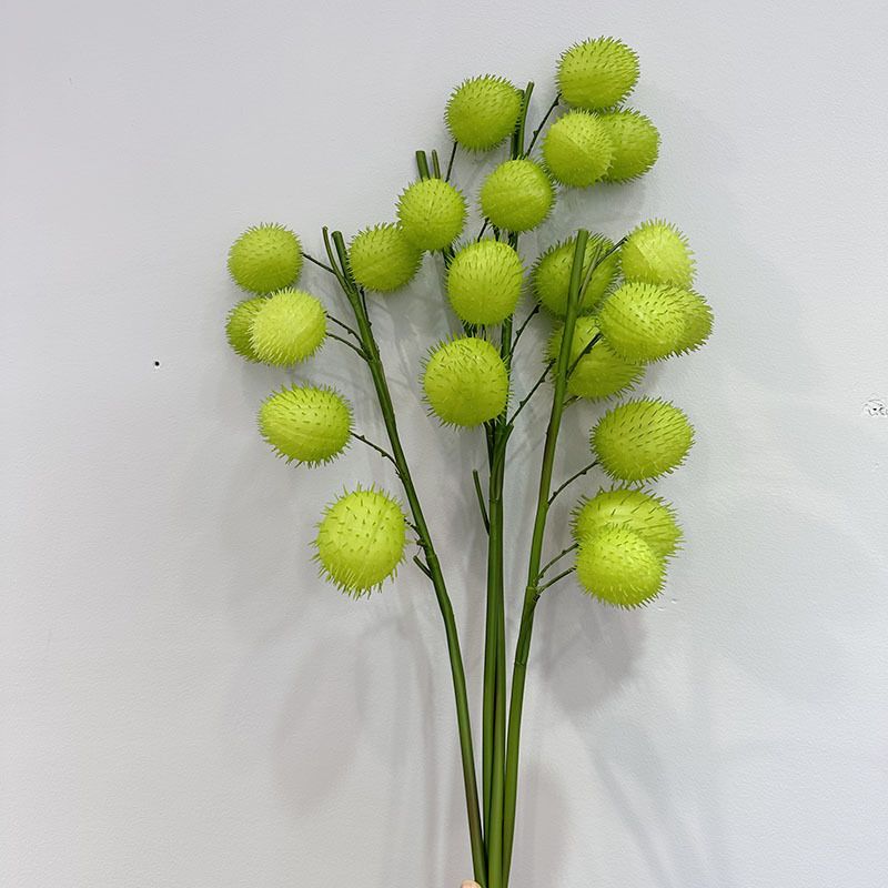 Cành Đơn Hình Quả Bóng Bông Tang Giả Cắm Bình Decor