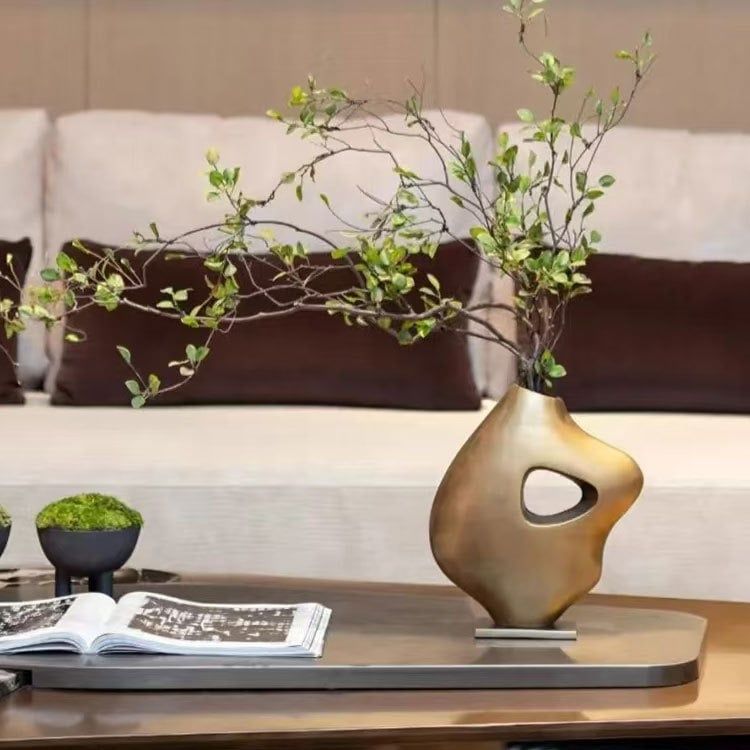 Bình Hoa Trừu Tượng Hình Sóng Sáng Tạo