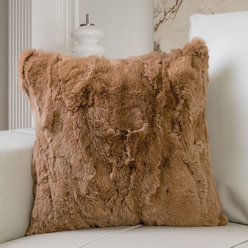 Vỏ Gối Tựa Lưng Sofa Lông Mịn Gợn Sóng Cao Cấp