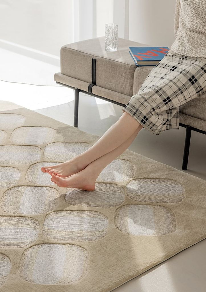 Thảm Trải Sàn Dệt Thủ Công Acrylic Sang Trọng Họa Tiết Tổ Ong Cao Cấp