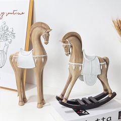 Ngựa Gỗ Decor Phong Cách Retro Châu Âu