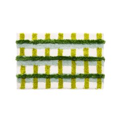 Thảm Lau Chân Dệt Lông Siêu Thấm Decor Các Vị Trí Trong Nhà Xanh Caro