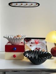 Dĩa Trái Cây Gợn Sóng Dập Ply Nghệ Thuật