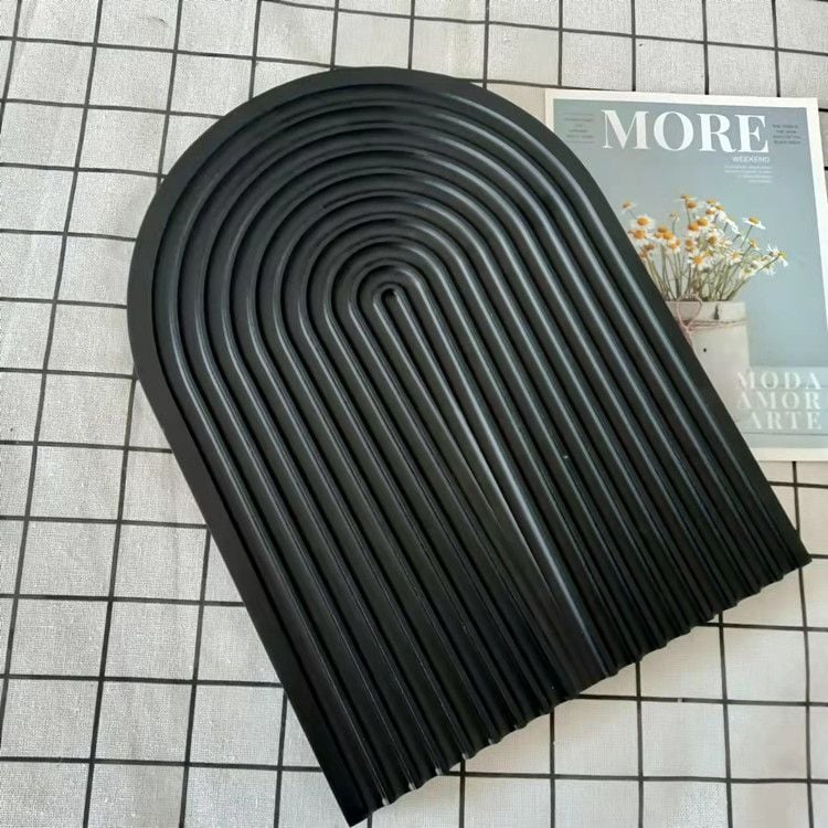 Thớt Gỗ Kẻ Sọc Gợn Sóng Đạo Cụ Chụp Ảnh Decor Bếp Sang Trọng