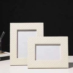 Khung Ảnh Trang Trí Để Bàn Dệt Da Cao Cấp