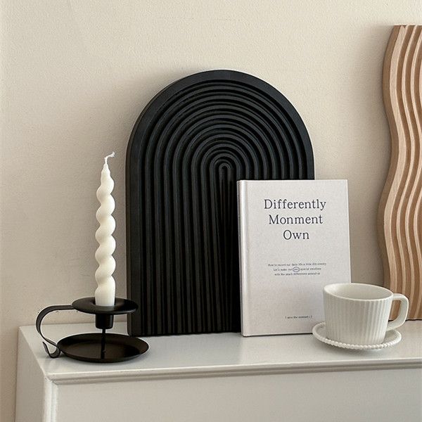 Thớt Gỗ Kẻ Sọc Gợn Sóng Đạo Cụ Chụp Ảnh Decor Bếp Sang Trọng