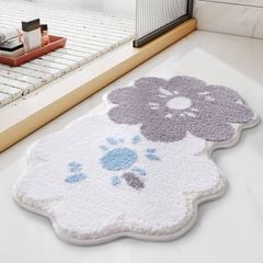 Thảm Lau Chân Siêu Thấm Cửa Ra Vào Dáng Hoa