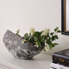 Dĩa Gốm Cắm Hoa Vẽ Thủ Công Phong Cách Phương Đông Hiện Đại