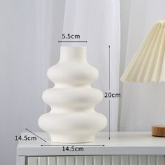 Bình Gốm Hình Bầu Gợn Sóng 3 Tầng