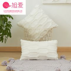 Vỏ Gối Tựa Lưng Chần Bông Len Ziczac Cao Cấp