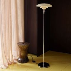 Đèn Sàn Thiết Kế Dáng Vòm Đan Mạch Thân Inox Mạ Điện