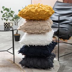 Gối Tựa Lưng Gối Sofa Đính Tua Rua Dệt Hoa Nổi Sang Trọng
