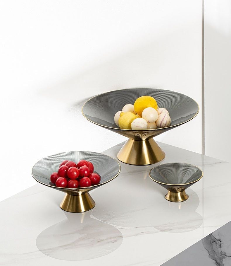 Khay Dĩa Thủy Tinh Tròn Trang Trí Bàn Tiệc