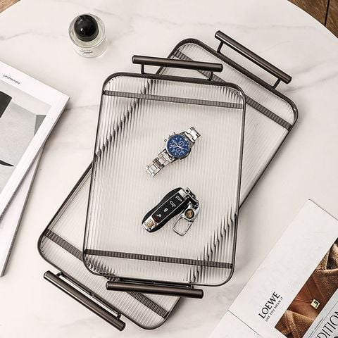 Khay Nhựa Sứ Acrylic Bắc Âu Sáng Tạo Không Gian
