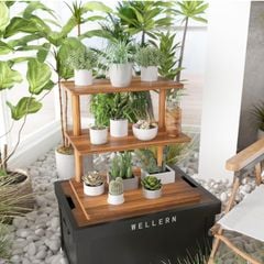 Khay Gỗ 3 Tầng Có Giá Đỡ Trang Trí Món Tráng Miệng Bàn Tiệc Đồ Dùng