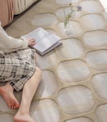 Thảm Trải Sàn Dệt Thủ Công Acrylic Sang Trọng Họa Tiết Tổ Ong Cao Cấp