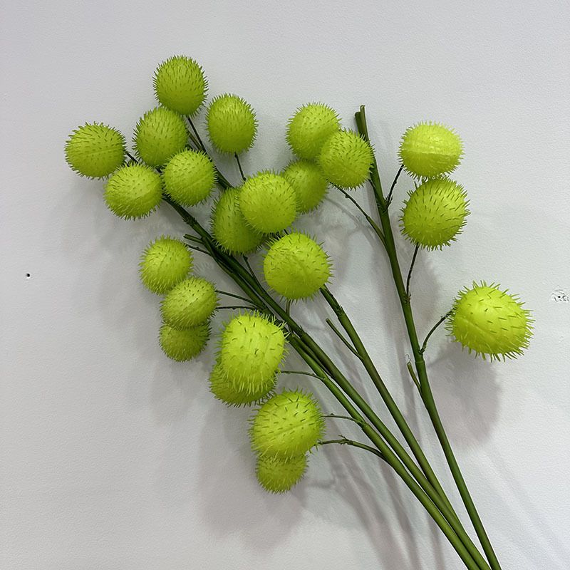 Cành Đơn Hình Quả Bóng Bông Tang Giả Cắm Bình Decor