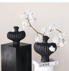 Bình Hoa Gốm Hình Bầu Kiểu Pháp Sang Trọng