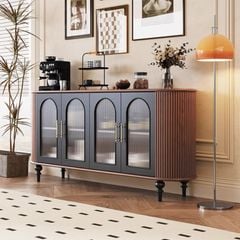 Tủ Bếp Trang Trí Gân Sọc Vintage