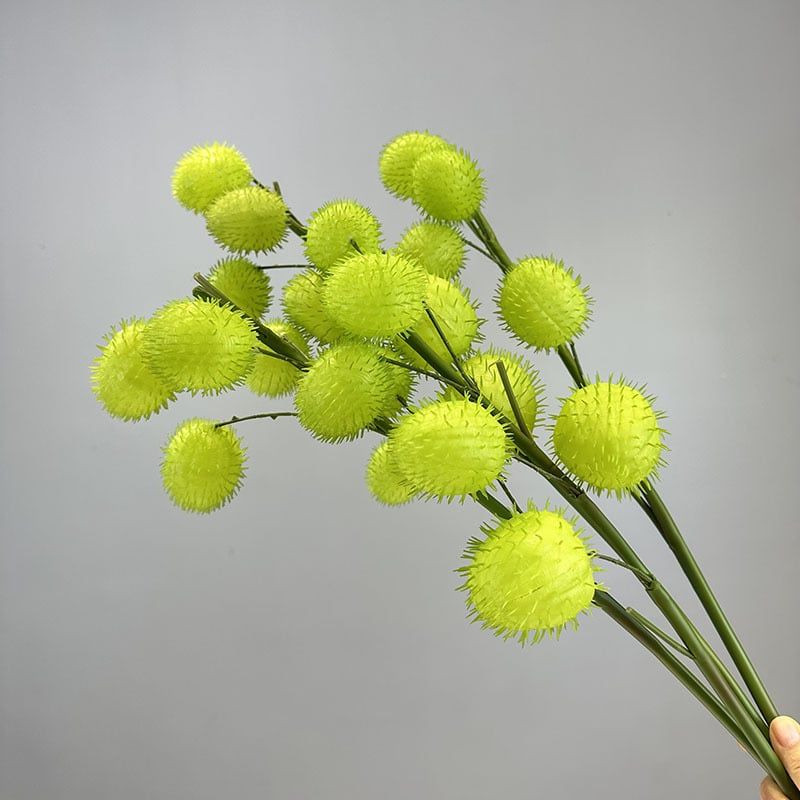 Cành Đơn Hình Quả Bóng Bông Tang Giả Cắm Bình Decor