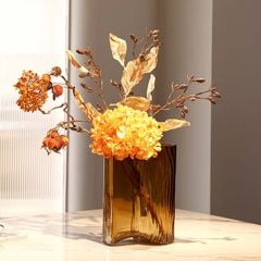 Bình Hoa Thủy Tinh Gợn Sóng Sáng Tạo