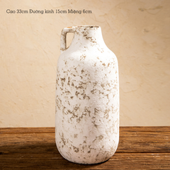 Bình Hoa Trang Trí Gốm Sứ Phong Cách Wabi Sabi