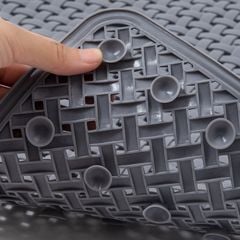 Thảm Nhựa Chống Trượt Nhà Tắm PVC Kết Cấu Đan Chéo Có Đế Hút Mềm Mại