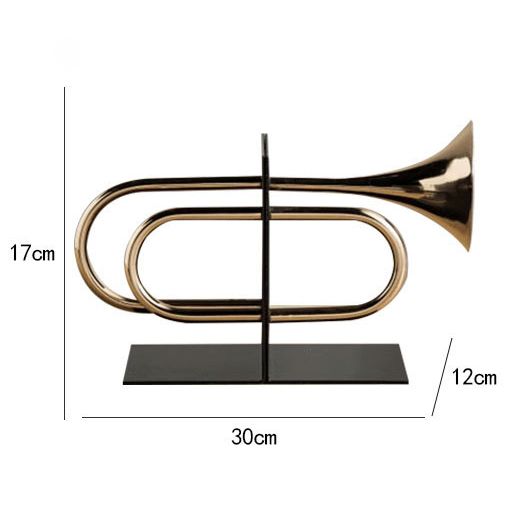 Chặn Sách Décor Hình Kèn Vàng Trang Trí Kệ