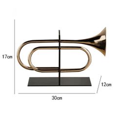 Chặn Sách Décor Hình Kèn Vàng Trang Trí Kệ
