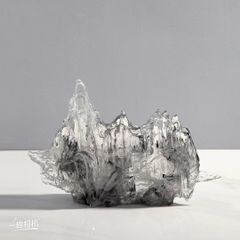 Tượng Khối Thạch Decor Màu Thạch Tím Hình Dãy Núi Sang Trọng