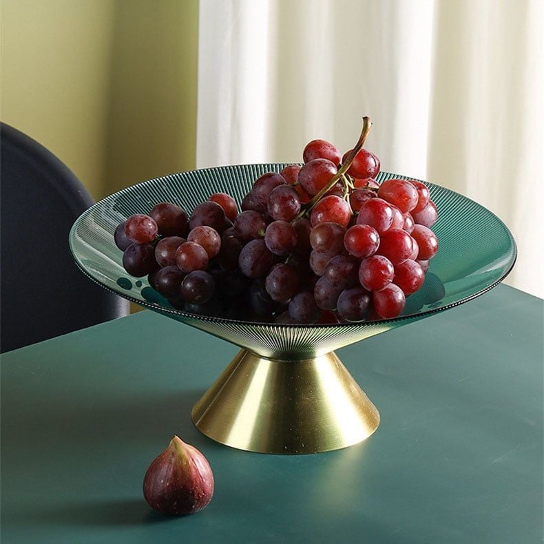 Khay Dĩa Thủy Tinh Tròn Trang Trí Bàn Tiệc