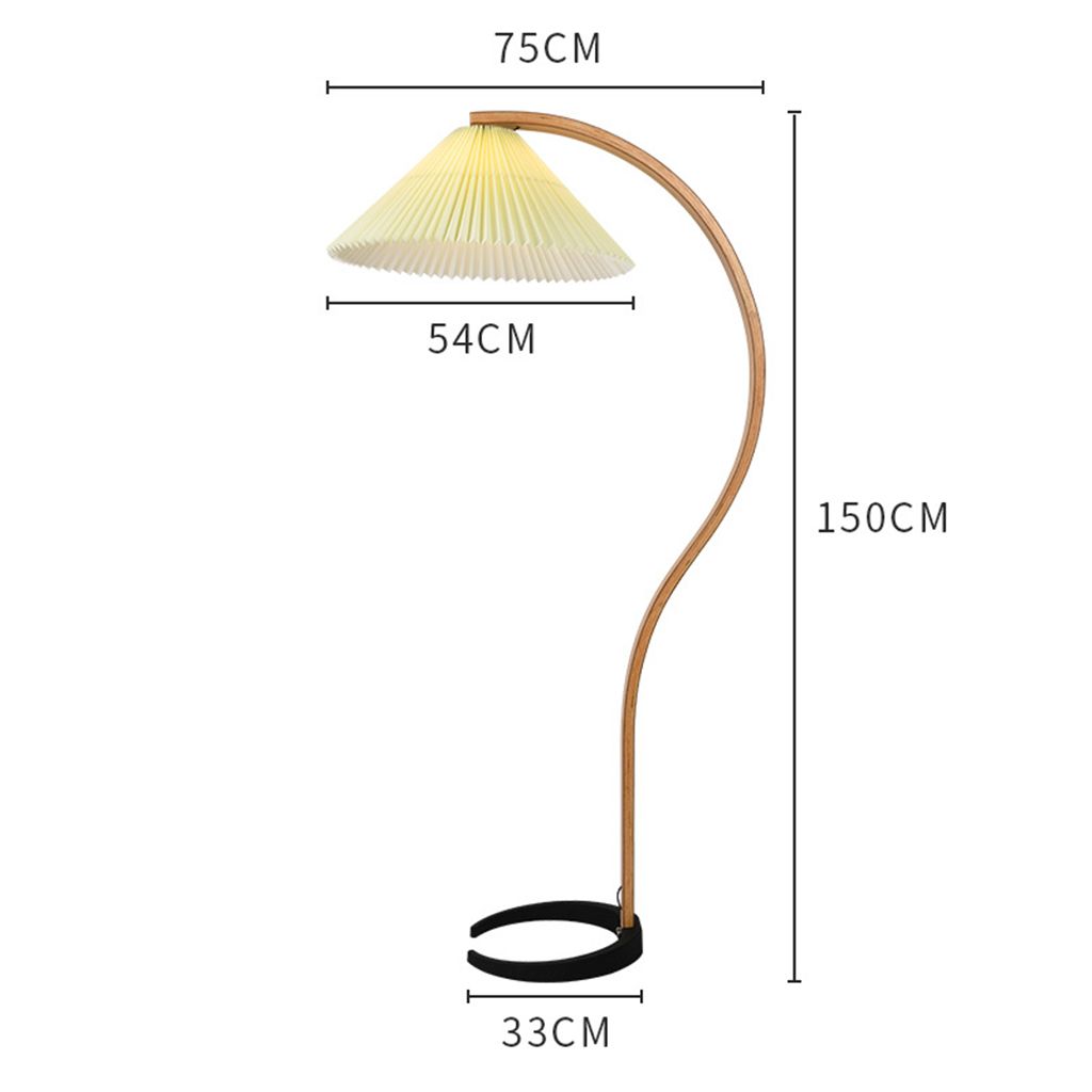 Đèn Sàn Gỗ Óc Chó Trang Trí Phòng Khách Phòng Ngủ Chùm Xếp Ly Bắc Âu Có Remote