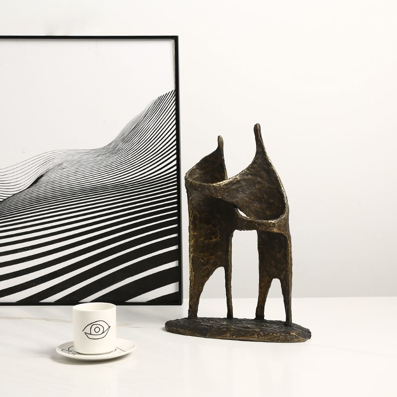 Tượng Decor Đồng Phong Cách Wabi-sabi Cổ Điêu Khắc Vũ Công