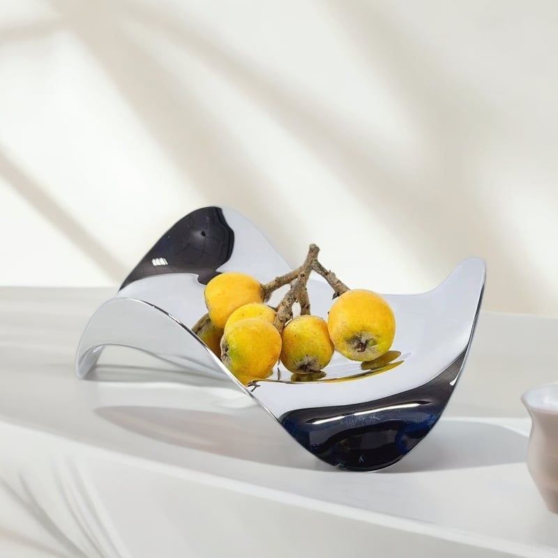 Khay Kim Loại Trang Trí Trái Cây Để Bàn