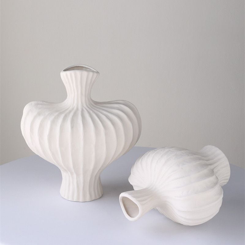 Bình Hoa Gốm Hình Bầu Kiểu Pháp Sang Trọng