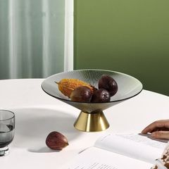 Khay Dĩa Thủy Tinh Tròn Trang Trí Bàn Tiệc