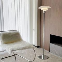 Đèn Sàn Thiết Kế Dáng Vòm Đan Mạch Thân Inox Mạ Điện