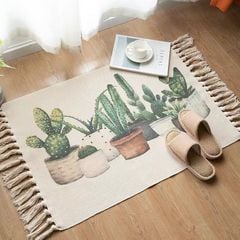Thảm Canvas Trải Sàn Vintage 60x90cm