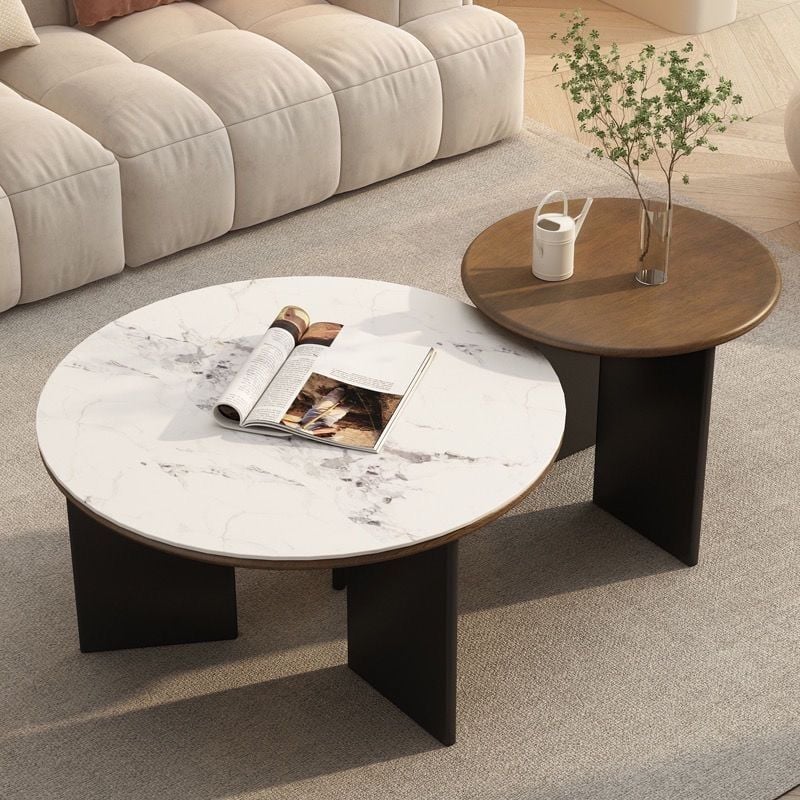 Bộ Bàn Trà Wabi Sabi Gỗ Đen Nâu