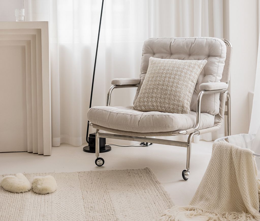 Vỏ Gối Tựa Lưng Sofa Tông Kem Trừu Tượng Wabi Sabi