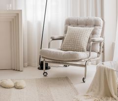 Vỏ Gối Tựa Lưng Sofa Tông Kem Trừu Tượng Wabi Sabi