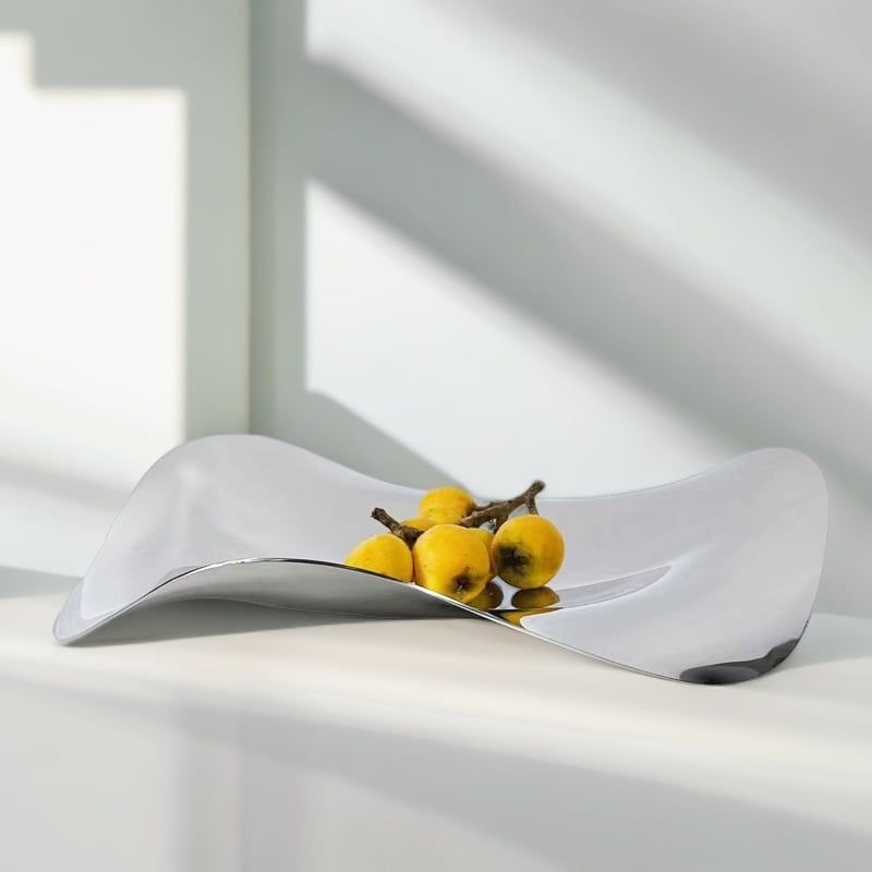Khay Kim Loại Trang Trí Trái Cây Để Bàn