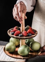Kệ Khay Gỗ Để Bánh Trang Trí Bàn Tiệc Nhiều Tầng