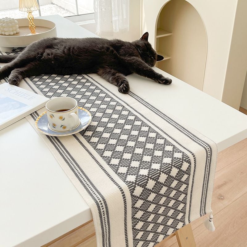 Khăn Trải Bàn Table Runner Canvas Phong Cách Nhật Bản