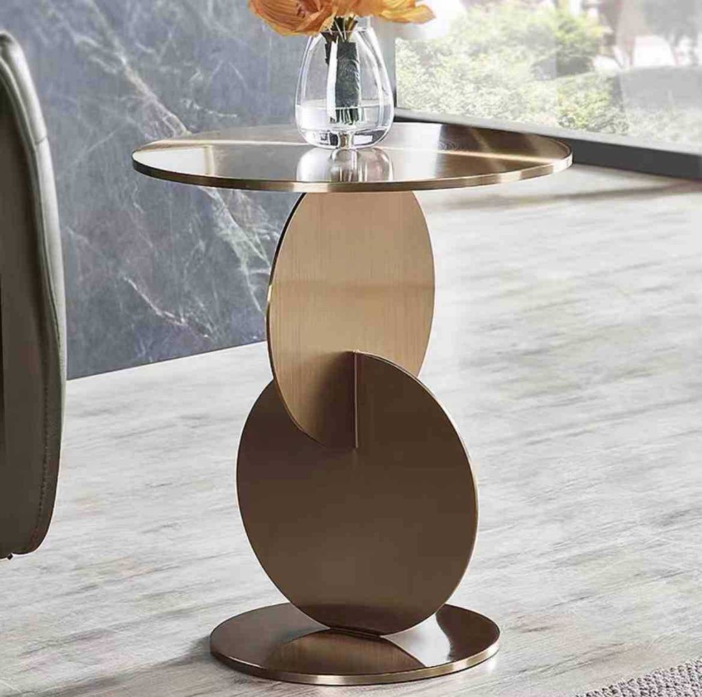 Bàn Trà Side Table Bàn Nhỏ Góc Phòng Hiện Đại Phong Cách Ý Khối Tròn