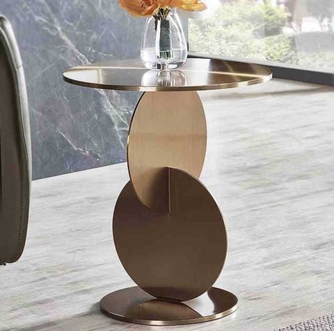 Bàn Trà Side Table Bàn Nhỏ Góc Phòng Hiện Đại Phong Cách Ý Khối Tròn