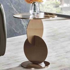Bàn Trà Side Table Bàn Nhỏ Góc Phòng Hiện Đại Phong Cách Ý Khối Tròn
